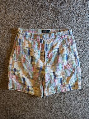 J. Crew Pastel Plaid Madras Shorts - Green, Blue, Pink